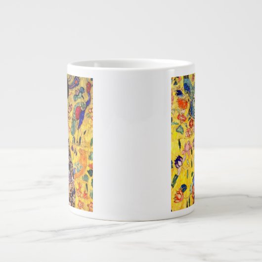 グスタフクリムトレディとファン ジャンボコーヒーマグカップ (正面)