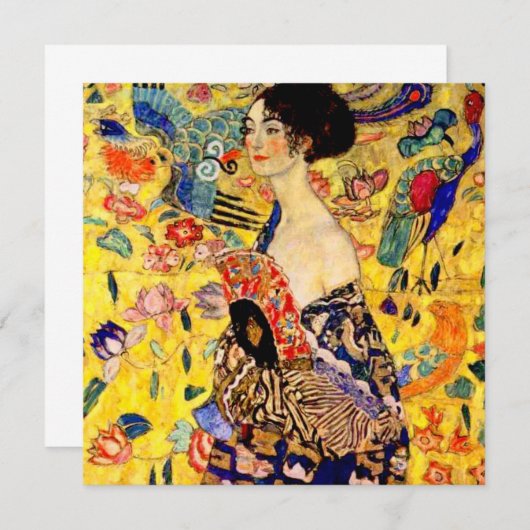 グスタフクリムトレディとファン 招待状 (正面/裏面)