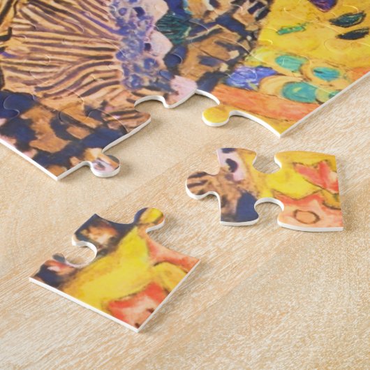 グスタフクリムトレディーウィズファンヴィンテージアールヌーボー ジグソーパズル (側面)