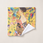 グスタフクリムトレディーウィズファンヴィンテージアールヌーボー バスタオルセット (ウォッシュタオル)