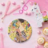 グスタフクリムトレディーウィズファンヴィンテージアールヌーボー ペーパープレート (パーティー)