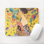 グスタフクリムトレディーウィズファンヴィンテージアールヌーボー マウスパッド (マウス)