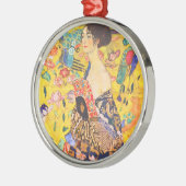 グスタフクリムトレディーウィズファンヴィンテージアールヌーボー メタルオーナメント (左)