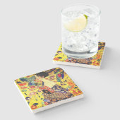 グスタフクリムトレディーウィズファン ストーンコースター (横)