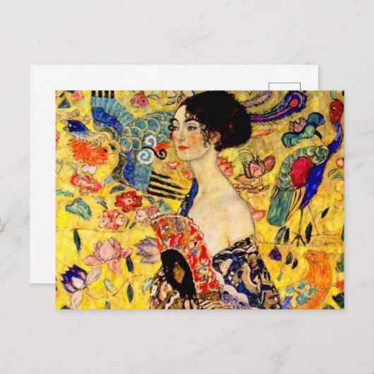 グスタフクリムトレディーウィズファン ポストカード (正面/裏面)