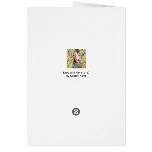 グスタフクリムトヴィンテージ・ジャポニズムによるファンの女性 (裏面)