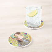 グスタフクリムトヴィンテージ・ジャポニズムによるファンの女性 コースター (側面)