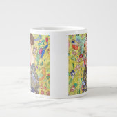 グスタフクリムトヴィンテージ・ジャポニズムによるファンの女性 ジャンボコーヒーマグカップ (正面)