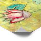 グスタフクリムトヴィンテージ・ジャポニズムによるファンの女性 ポスター (角)