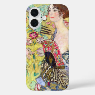 グスタフクリムトヴィンテージ・ジャポニズムによるファンの女性 iPhone 16ケース
