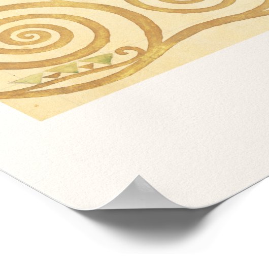 グスタフクリムト愛好家がアートエキシビションスクエアを抱擁 ポスター (角)