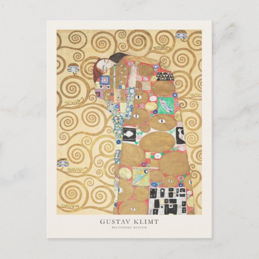 グスタフクリムト愛好家がアート展ポスターを採用 ポストカード (正面)