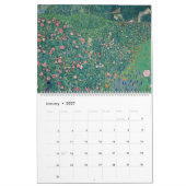 グスタフクリムト景観 カレンダー (1月 2027)