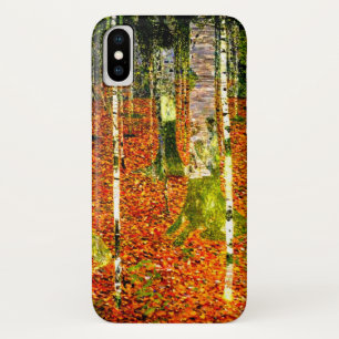 グスタフクリムト樺の木ツリー iPhone X ケース