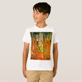 グスタフクリムト樺の木ツリー Tシャツ (正面フル)