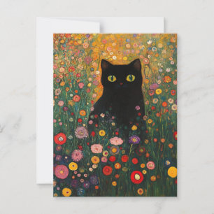グスタフクリムト猫ヴィンテージはがき ポストカード
