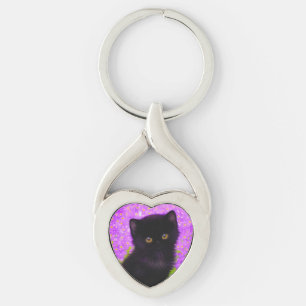 グスタフクリムト猫 キーホルダー
