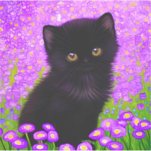 グスタフクリムト猫 シール (正面)