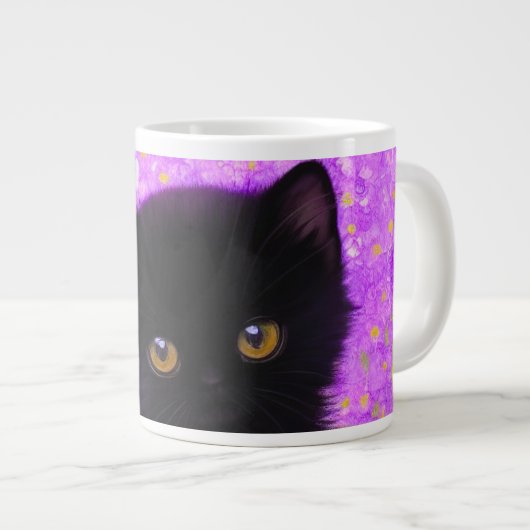 グスタフクリムト猫 ジャンボコーヒーマグカップ (正面右)
