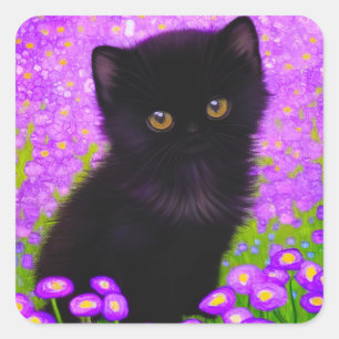 グスタフクリムト猫 スクエアシール