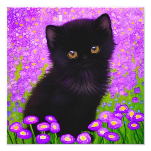 グスタフクリムト猫 フォトプリント            (正面)