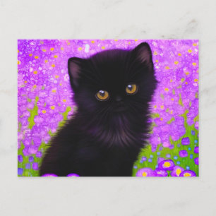 グスタフクリムト猫 ポストカード