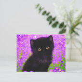 グスタフクリムト猫 ポストカード (スタンド正面)