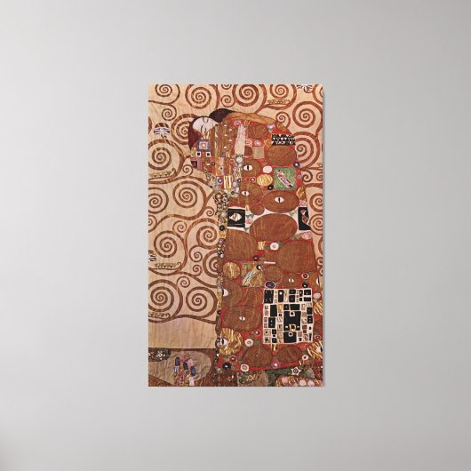グスタフクリムト絵画ズ：抱擁（1909年頃） キャンバスプリント (正面)