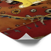 グスタフクリムト金ゴールドかわいい猫スポフ、グスタフクリムトアート ポスター (角)