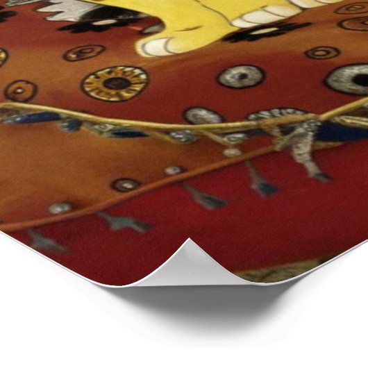 グスタフクリムト金ゴールドかわいい猫スポフ、グスタフクリムトアート ポスター (角)