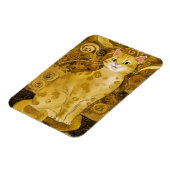 グスタフクリムト金ゴールドかわいい猫スポフ、グスタフクリムトアート マグネット (左側)