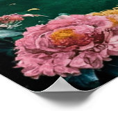 グスタフクリムト黒猫の花の庭、猫芸術 ポスター (角)