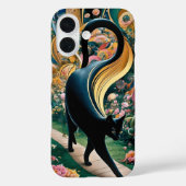 グスタフクリムト黒猫の花の庭、猫芸術 Case-Mate iPhoneケース (裏面)