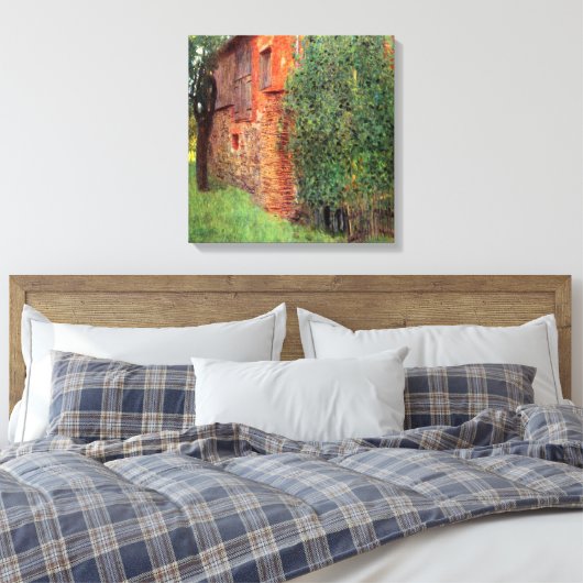 グスタフクリムト – アトテルシーのチャンバー内のファームハウス キャンバスプリント (インサイチュ (寝室))