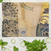 グスタフクリムト – ウォーターヘビI キッチンタオル (折り畳み)