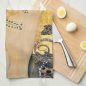 グスタフクリムト – ウォーターヘビI キッチンタオル (四つ折り)