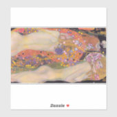 グスタフクリムト – ウォーターヘビII シール (シート)