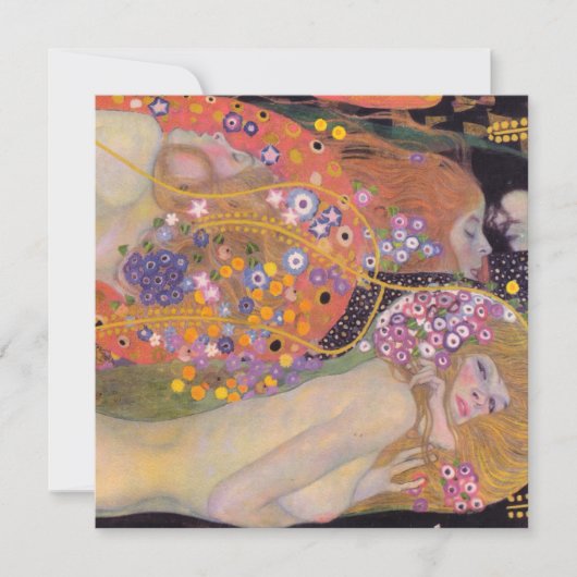 グスタフクリムト – ウォーターヘビII 招待状 (正面)