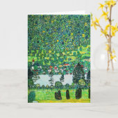 グスタフクリムト – ウンテラハのマウンテンスロープ カード (黄色い花)