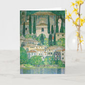 グスタフクリムト – カソンの教会 カード (黄色い花)