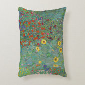 グスタフクリムト – カントリーガーデンとヒマワリ アクセントクッション (正面(垂直))