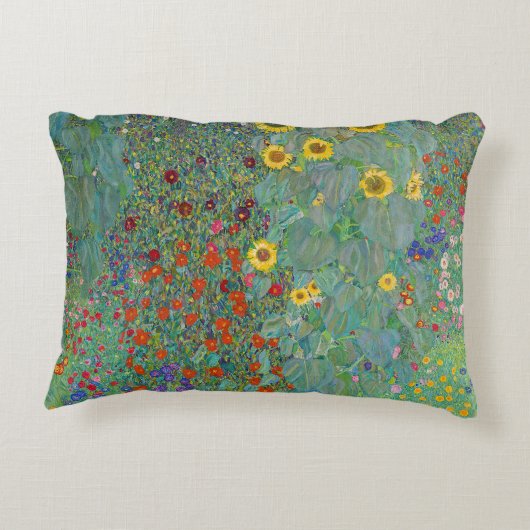 グスタフクリムト – カントリーガーデンとヒマワリ アクセントクッション (裏面)