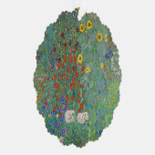 グスタフクリムト – カントリーガーデンとヒマワリ オーナメントカード (右)