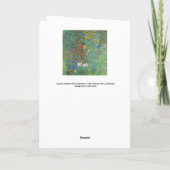 グスタフクリムト – カントリーガーデンとヒマワリ カード (裏面)