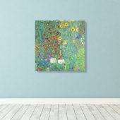 グスタフクリムト – カントリーガーデンとヒマワリ キャンバスプリント (インサイチュ (ウッドフロア))