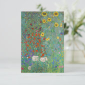 グスタフクリムト – カントリーガーデンとヒマワリ サンキューカード (スタンド正面)