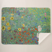 グスタフクリムト – カントリーガーデンとヒマワリ シェルパブランケット (正面(横))