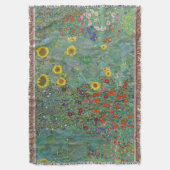 グスタフクリムト – カントリーガーデンとヒマワリ スローブランケット (正面縦)