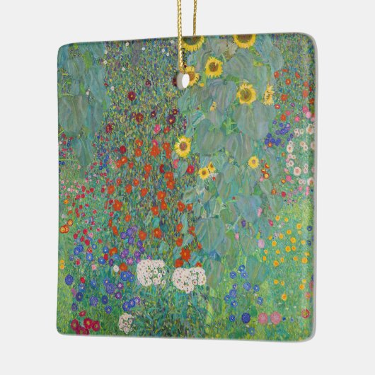 グスタフクリムト – カントリーガーデンとヒマワリ セラミックオーナメント (左)