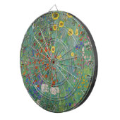 グスタフクリムト – カントリーガーデンとヒマワリ ダーツボード (正面右)